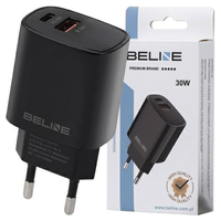 beline ład. siec. 1x usb-c + 1x usb 30wczarna /black (only head) pd