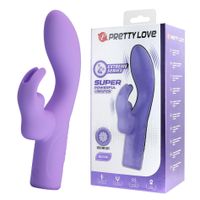 silikonowy wibrator króliczek pretty love elivia 10 funkcyjny punkt g usb
