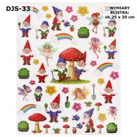 Naklejki bajkowe, duży arkusz - Wzór: DJS-33