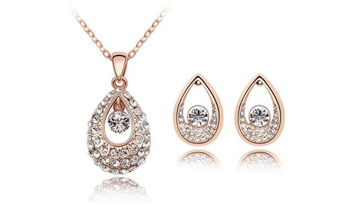 KOMPLET SWAROVSKI ELEMENTS ŁEZKI BIAŁE VA62 na Arena.pl