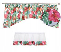 Firana kuchenna zazdrostka MONSTERA KWIAT 200x70