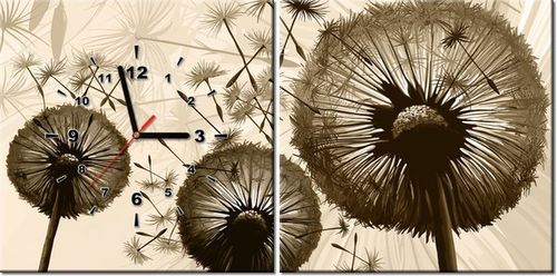 80 40CM 2 ELEM ZEGAR OBRAZ DMUCHAWCE BEŻU NADRUK na Arena.pl