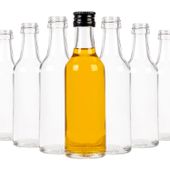 100x BUTELKA MONOPOLOWA 50 ML Z ZAKRĘTKĄ NA WESELE, WÓDKĘ, BIMBER, SOK