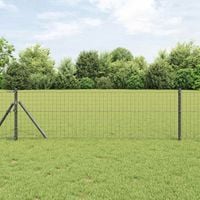 Ogrodzenie Euro Szary 0,8 x 25 m Żelazo pokryte PVC