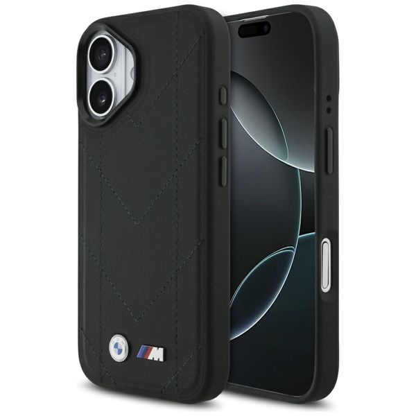 Etui BMW M Quilted Logo MagSafe do iPhone 17 czarny zdjęcie 1