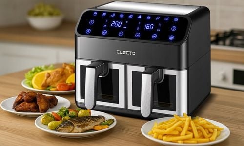 PODWÓJNA FRYTKOWNICA AIR FRYER BEZTŁUSZCZOWA DWUKOMOROWA 8L WIFI na Arena.pl