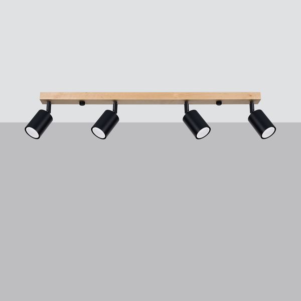 Plafon VERDO 4 czarny zdjęcie 2