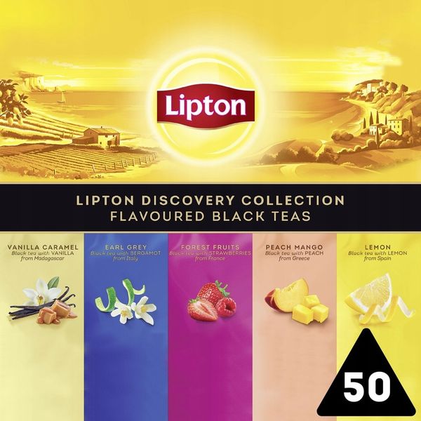 Herbata czarna Lipton Discovery Collection Variety Pack 50 piramidek zdjęcie 11