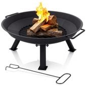 Duże Palenisko Metalowe Ogrodowe na Ognisko Grilla Stojaku Nogach 56 cm