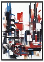 Plakat w ramie plakaty obrazy abstrakcję 40x50 cm w czarnej ramie