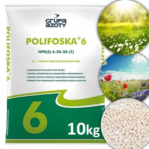 Nawóz POLIFOSKA 6 oryginał 10kg IDEALNY TRAWNIK 6-20-30(7) WIOSNA na Arena.pl