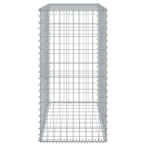 Kosz gabionowy z pokrywą, 100x50x100 cm, galwanizowane żelazo na Arena.pl