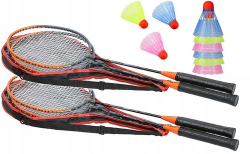 Zestaw Do Badmintona 4x Rakietki Paletki 3x Lotki + Pokrowiec Nils na Arena.pl