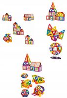 KONSTRUKCYJNE KLOCKI MAGNETYCZNE 128 elm GRATISY dla dzieci