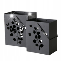 LAMPION METALOWY, CALYPSO, CZARNY, 2 SZTUKI, BOLTZE