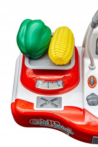 SUPERMARKET SKLEP Kasa Fiskalna Produkty Skaner Koszyk Mikrofon Waga Monety na Arena.pl