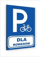 Tabliczka znak informacyjny nadruk uv 30x20 PARKING DLA ROWERÓW