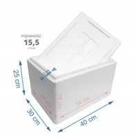 Termobox 15,5L pojemnik styropianowy LODÓWKA TERMO