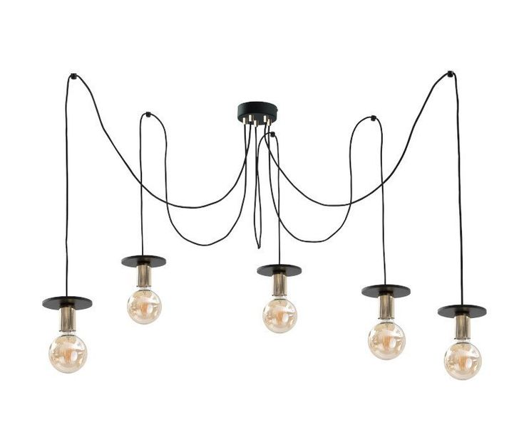 Lampa wisząca 5xE27 SATURN BLACK zdjęcie 1