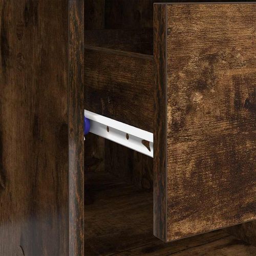 Biurko Wędzony dąb 90 x 49.5 x 75 cm Materiał drewnopochodny na Arena.pl