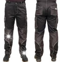 SPODNIE ROBOCZE ONYX STRETCH L 9 KIESZENI ELASTYCZNE CZARNE WYGODNE YATO