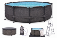 Basen Ogrodowy Corciano 4.5 x 1.2 m Pompa drabinka + Pokrywa