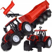 TRAKTOR CIĄGNIK MASZYNA ROLNICZA PRZYCZEPA FARMER ZABAWKA DLA DZIECI ROLNIK