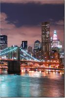 100 70CM OBRAZ PŁÓTNO PANORAMA MANHATTANU PŁÓTNO RAMA