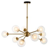 Zwisowa lampa molekuły L&-196690 Light& szklane kule sticks mosiądz