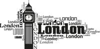 100X50CM LONDYN BIG BEN NAKLEJKA