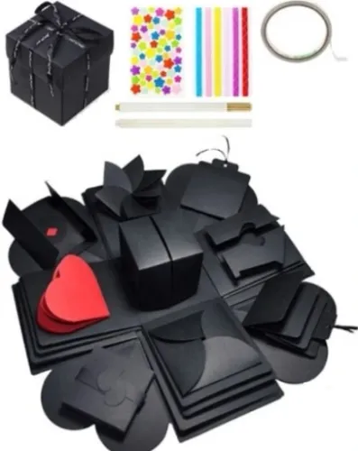 PUDEŁKO NIESPODZIANKA EXPLODING BOX PREZENT URODZINY IMIENINY ZRÓB TO SAM na Arena.pl