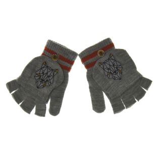 Rękawiczki dla chłopca mitenki z klapką Scorpio Wolf Grey 14