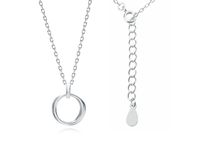 RODOWANY SREBRNY NASZYJNIK SPLECIONE KÓŁKA CIRCLE