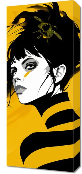 Obraz 30x70cm Żółty Wdzięk zdjęcie 1