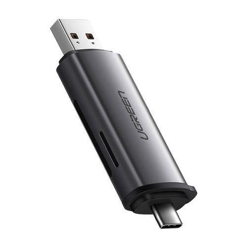 adapter usb + usb-c ugreen  cm185 czytnik kart sd + microsd (szary) na Arena.pl