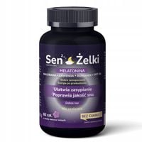 Sen Żelki 60 żelek - Melatonina z Waleriana - Żelki na Dobry Sen bez Cukru