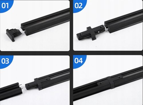 Szynoprzewód LED 3x reflektor GU10 szyna track 1m Oświetlenie Na Szynę na Arena.pl