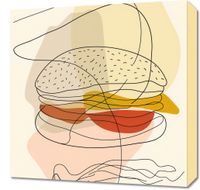 Obraz 50x50cm Cieniutki Burger