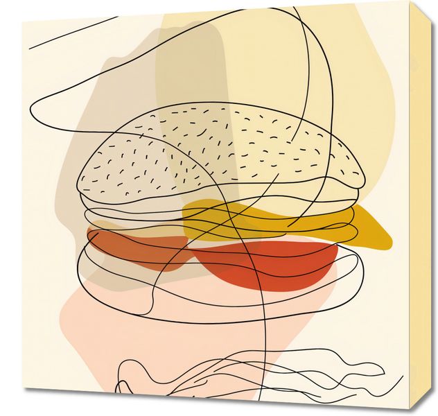 Obraz 50x50cm Cieniutki Burger zdjęcie 1