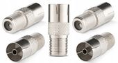 Wtyki RF żeńskie proste 6.8mm Zestaw 5 sztuk Conotech gn. F na gn. TV