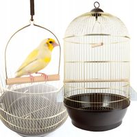 KLATKA DLA PAPUG KANARKA PTAKÓW + DRĄŻEK HUŚTAWKA 40X40X70 CM