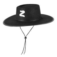 Kapelusz Zorro czarny przebranie strój rycerza