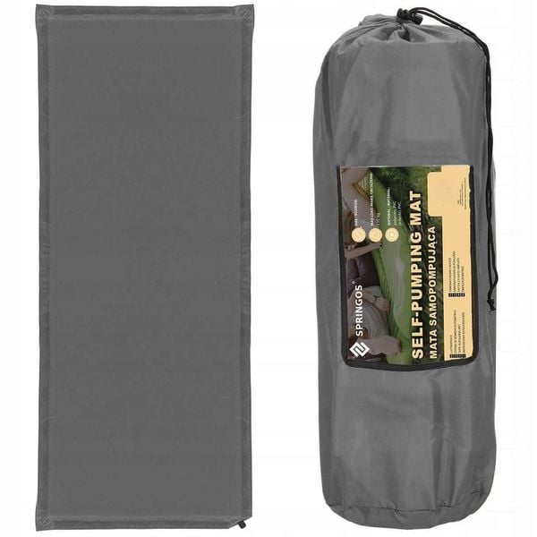 MATA SAMOPOMPUJĄCA KARIMATA TURYSTYCZNA POKROWIEC 180 cm DMUCHANA GRUBA zdjęcie 11