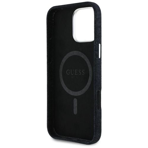 etui guess denim triangle logo magsafe   do iphone 16 pro czarny na Arena.pl