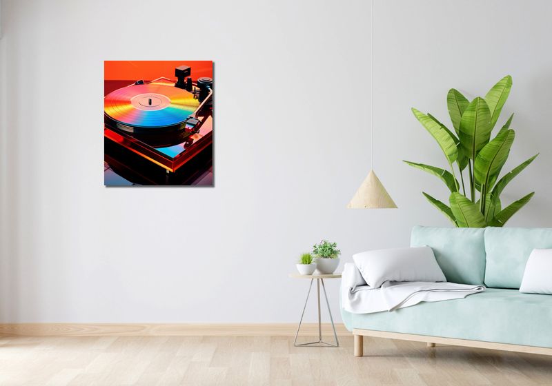 Obraz 60x70cm Wibracje Retro Winyli zdjęcie 2