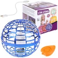 Uciekająca Świecąca Kula Uciekający Spinner Piłka Zmyłka Ufo 360° + Pilot - niebieski
