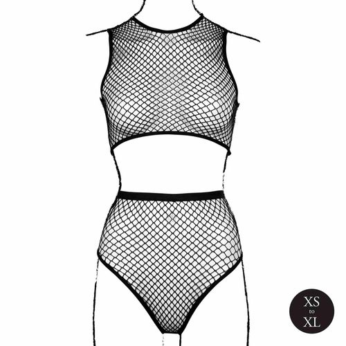 2 piece with crop top, pantie and fishnet structure. na Arena.pl