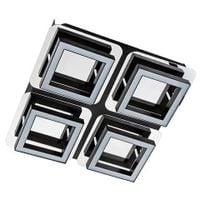 LAMPA sufitowa LIKYA LED-4 03137 Ideus metalowa OPRAWA ścienna LED 20W 4000K kwadratowy plafon chrom wenge