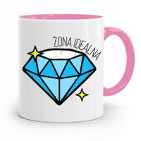 Kubek Różowy Dla Dziewczyny Żona Idealna Z Nadrukiem Ze Zdjęciem