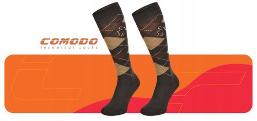 Klasyczne skarpety jeździeckie Comodo romby 39-42 na Arena.pl